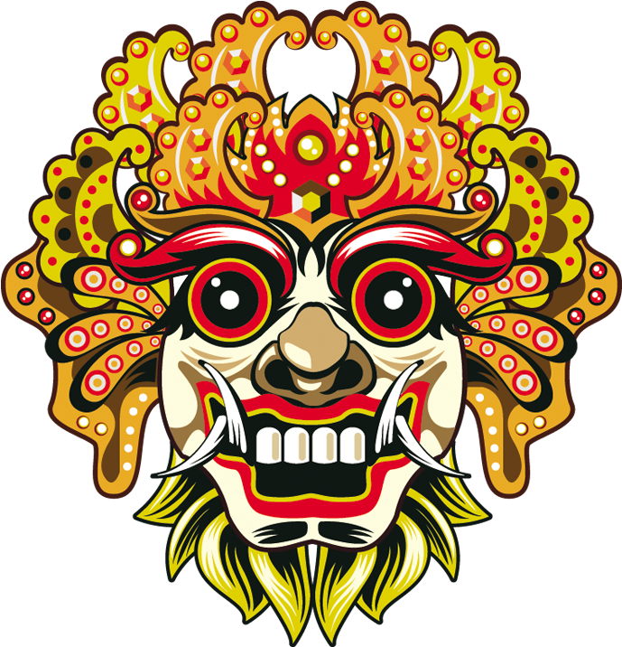 Bali Barong Mask Euclidean Vector - Barong Bali Vector Png (737x766)