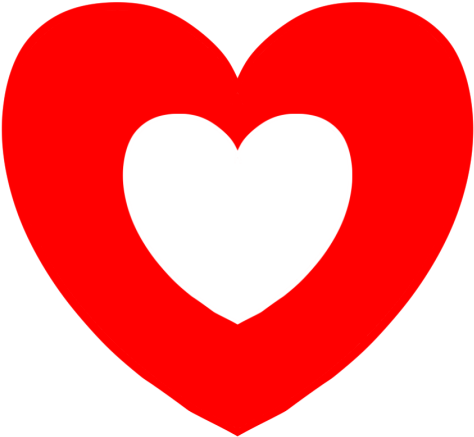 Red Heart Clipart With No Background - Encryption (500x457)