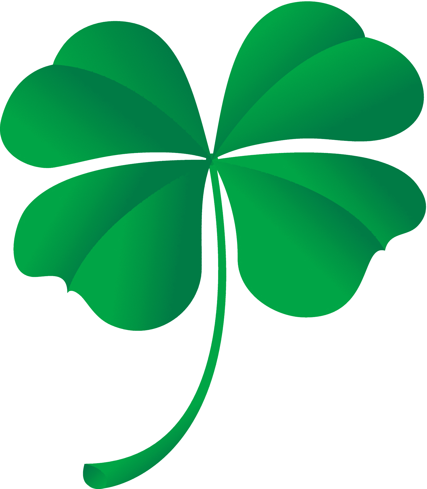 Lucky Clover Leaf Png (1619x1854)
