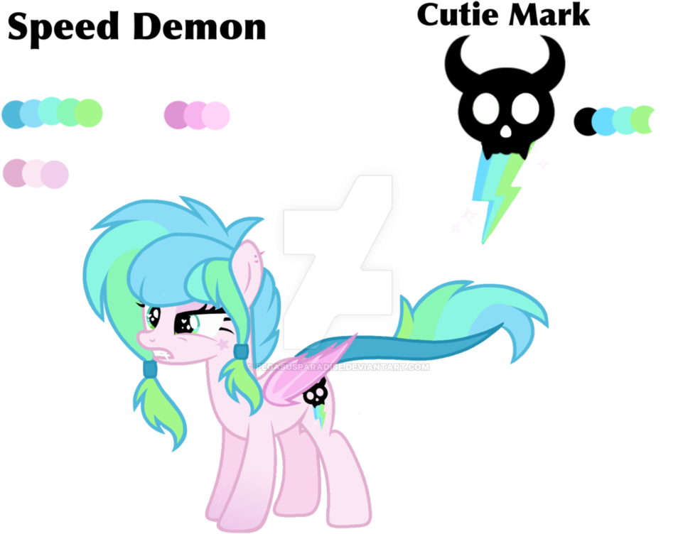 Speed Demon Mlp Oc By Chococakebabe - Demon Mlp Oc Cutie Marks (1003x797)