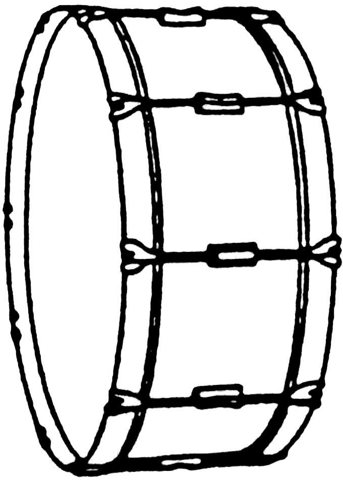 Marching Bass Drum Clip Art - Big Bass Drum (980x1200)