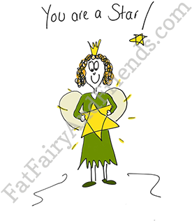 Green Fairy Card Star - Cartoon (350x350)