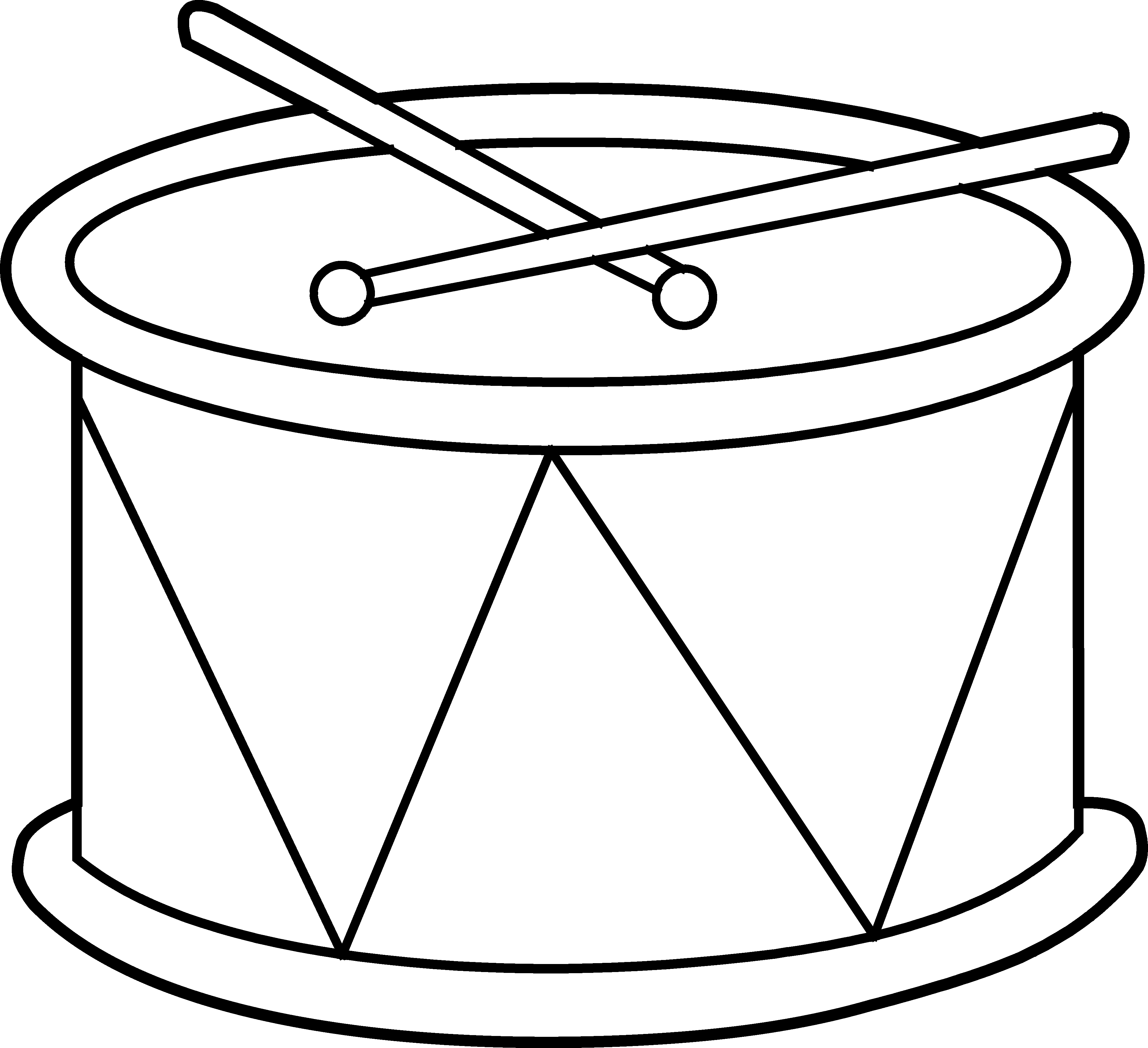 Drum Clip Art - Coloring Book Drums (4005x3656)