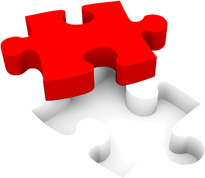 Puzzle Piece And Hole - Red Puzzle Piece Png (400x400)