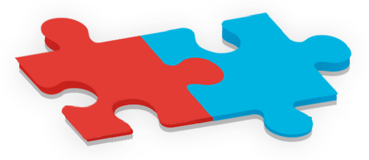 2 Connected Puzzle Pieces For Couples Icon - Utah (730x318)