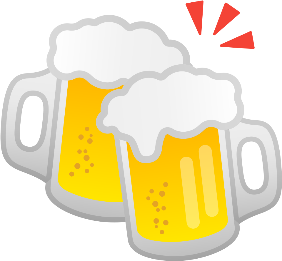 Clinking Beer Mugs Icon - Emoji Caneca De Chopp (1024x1024)