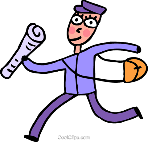 Postman Mailman Royalty Free Vector Clip Art Illustration - Postman Mailman Royalty Free Vector Clip Art Illustration (480x462)