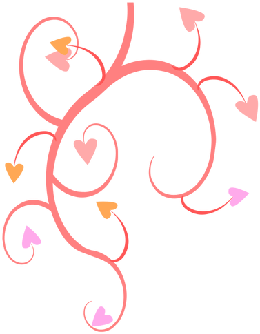 Branch With Leaves Of Hearts Vector Graphics - Hearts And Flowers Png (458x500)