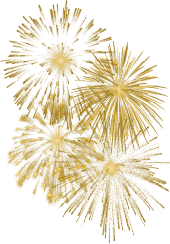 Gold Fireworks Transparent Background (348x500)