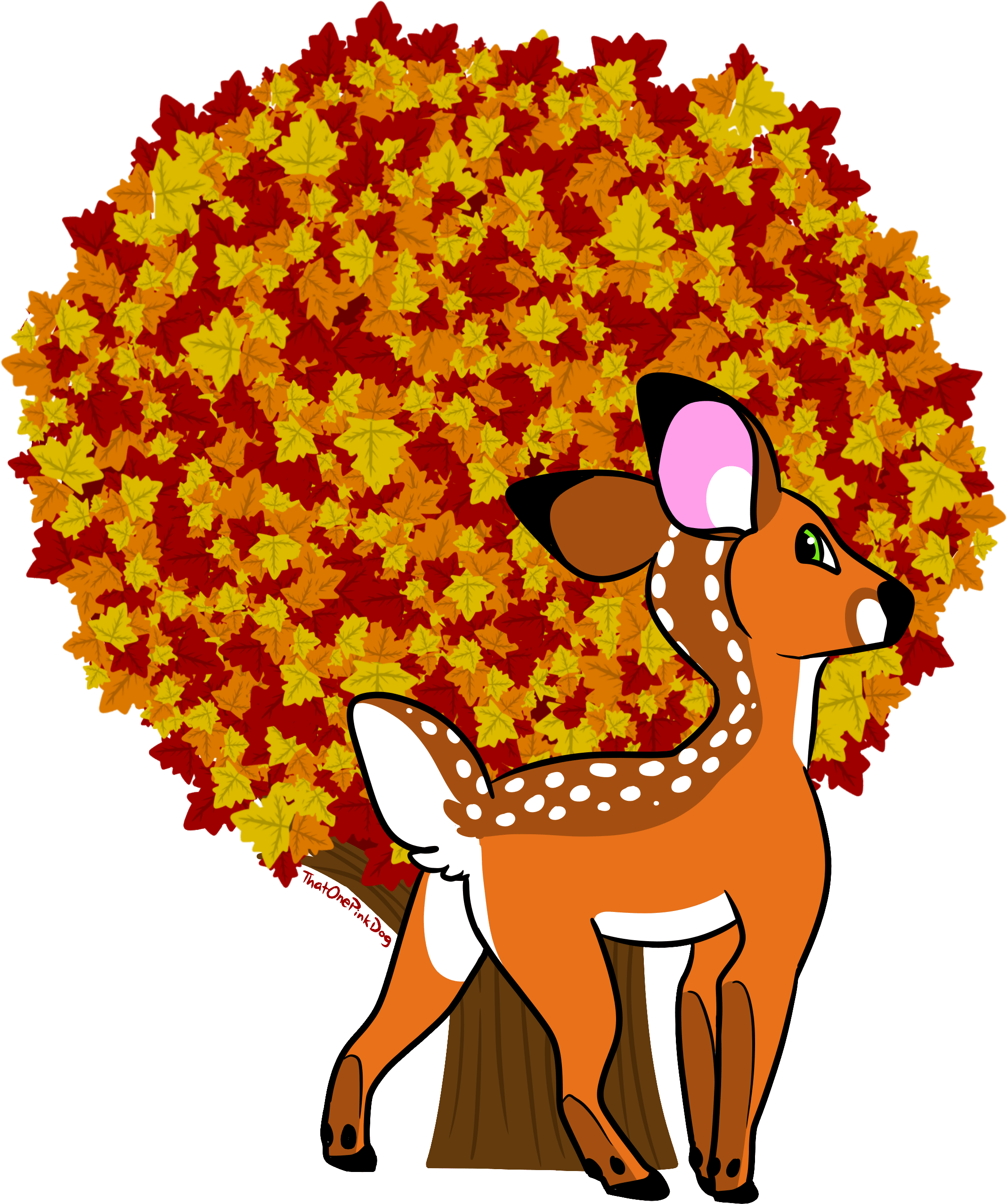 Autumn Fawn - Cartoon (2138x2556)