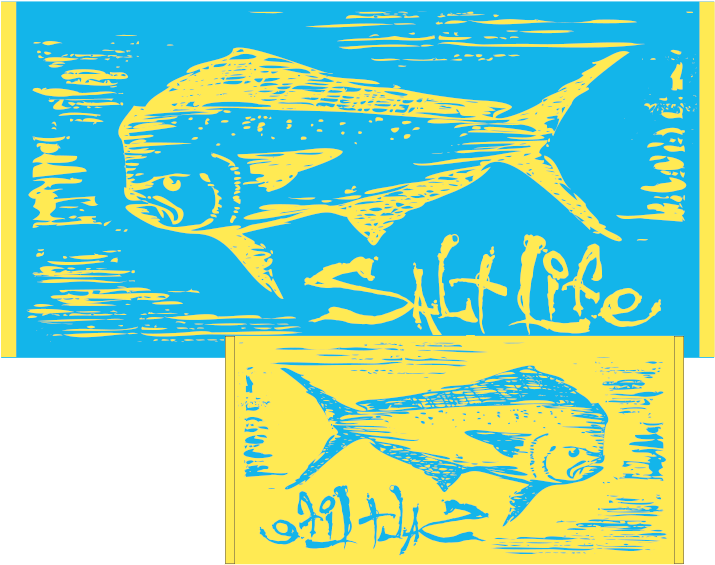 Clip Arts Related To - Salt Life Large Beach Towels - Skull And Poles (800x800)