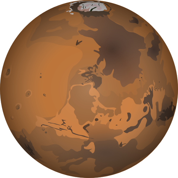 Mars Clipart Transparent Background - Mars Clip Art (600x600)
