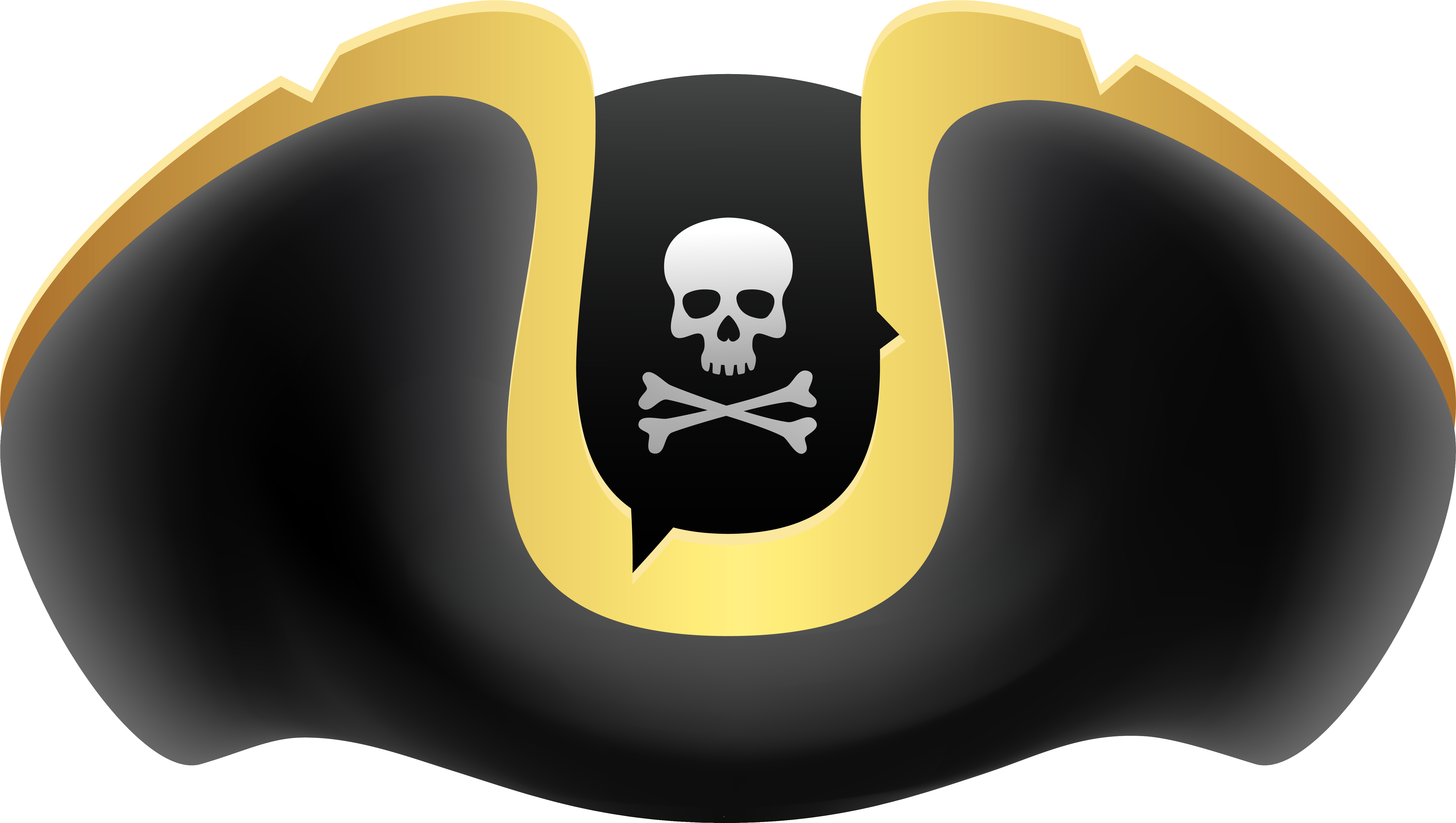 Pirate Hat Png Clipart Picture - Skull (6460x3649)