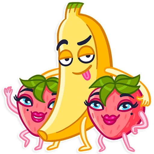 “banana” Stickers Set For Telegram - Стикеры Банан (512x512)