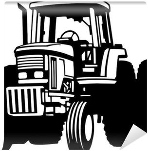 Tractor Vinyl Ready Vector Illustration Wall Mural - John Deere Tractors In Black And White (400x400)