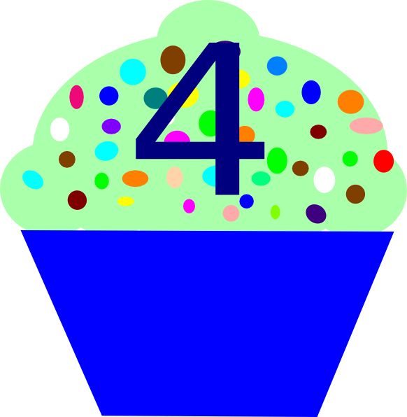 Cupcake 4 Clip Art At Clker - 'all Mine!' Cupcake Rectangle Magnet (582x596)
