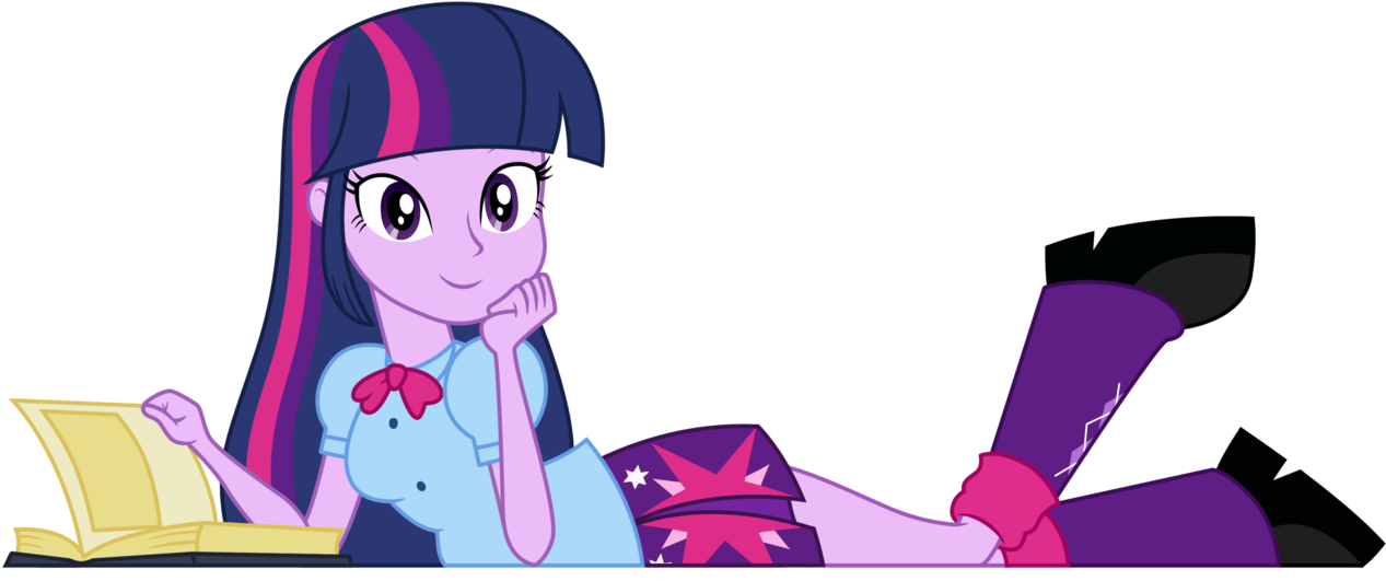Famousmari5, Book, Equestria Girls, Looking At You, - Equestria Girls Twilight Reading (1280x548)