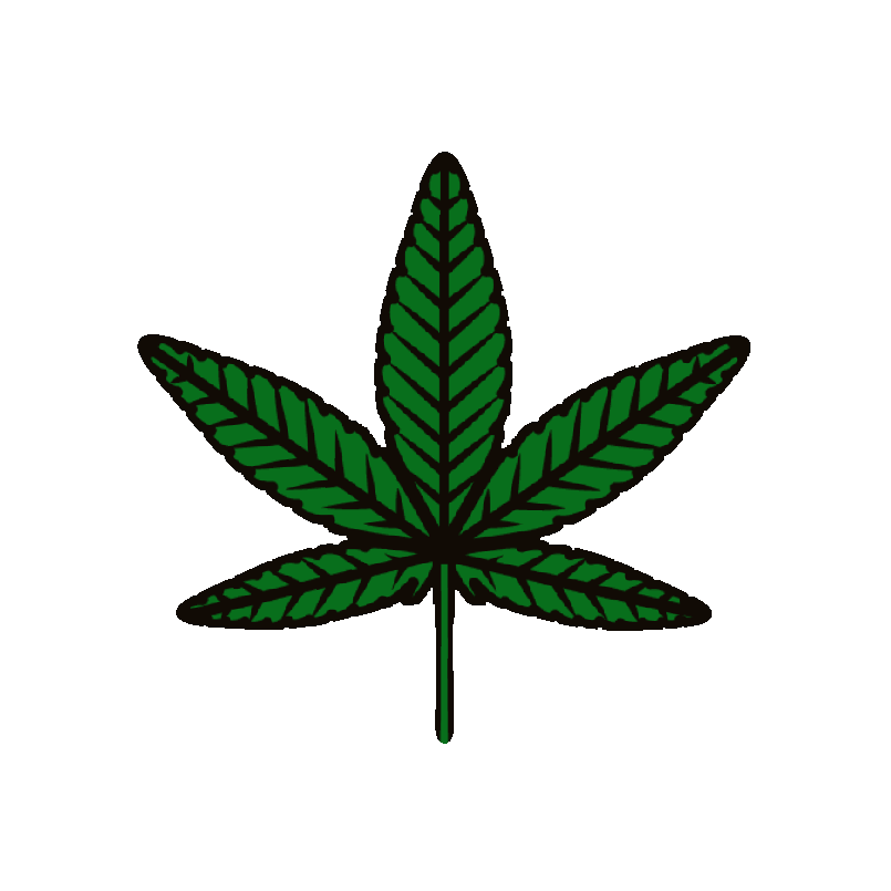 Smoke Weed Sticker By Imoji - Green Transparent Leaf Gif (554x535)