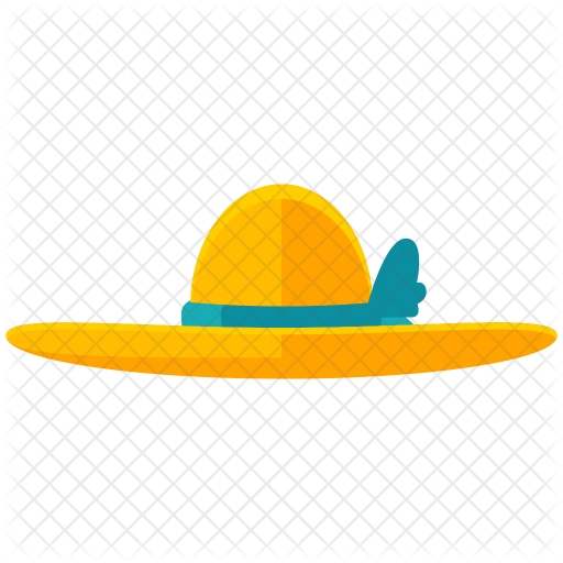 Beach Hat Icon - Scalable Vector Graphics (512x512)