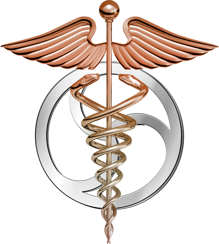 Gold Caduceus Symbol (449x500)