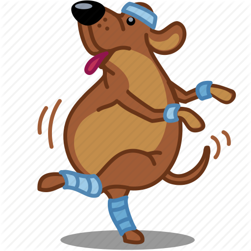 Image Result For Fitness Animal Cartoon Unicorn Yoga - Fat Dog Icon (512x512)
