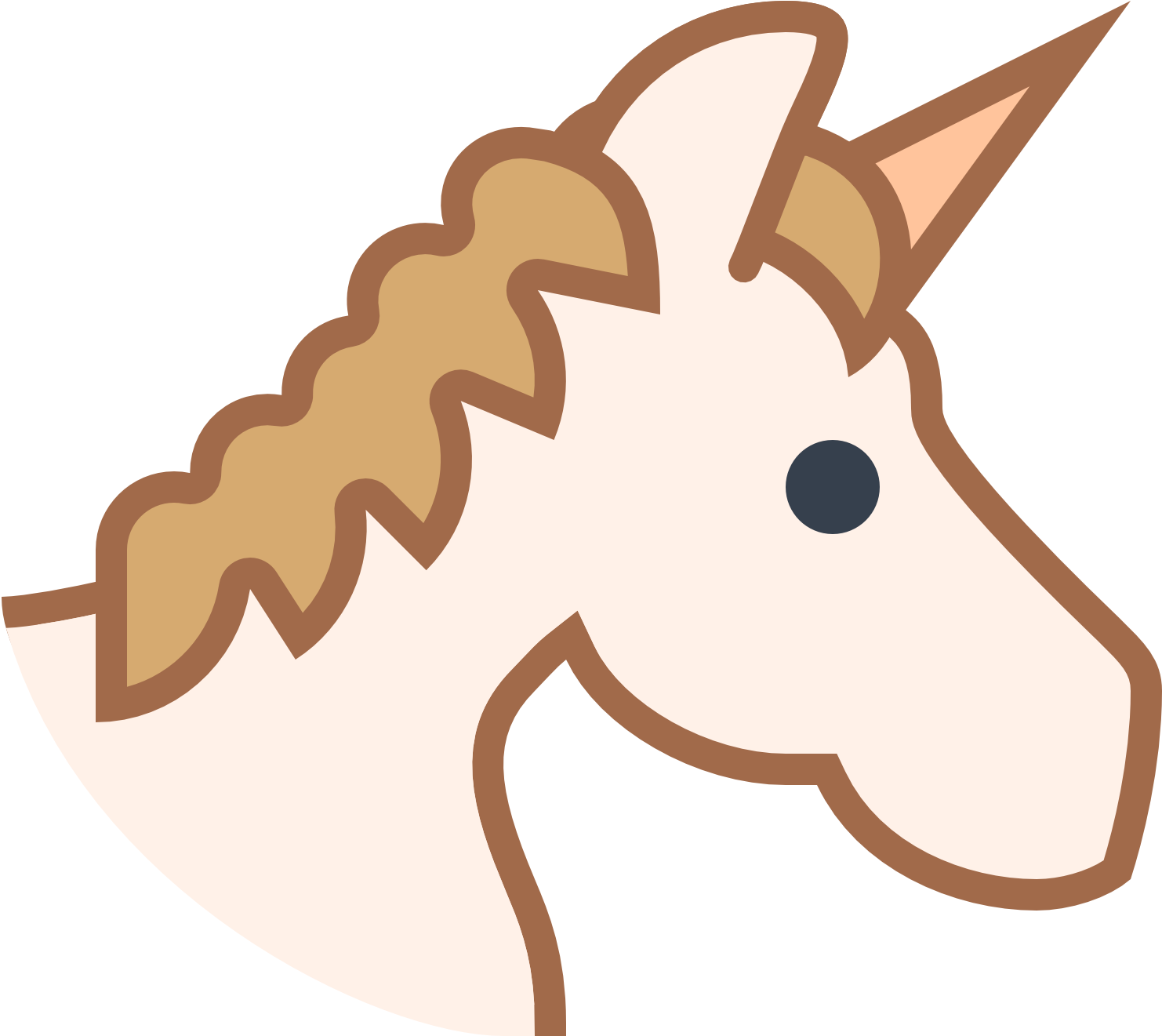 This Icon Represents A Unicorn - Unicorn Icon (1600x1600)