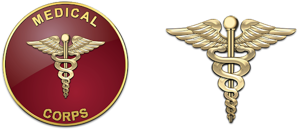 Free Combat Medic Army Symbol - Us Army Medical Corps Insignia (640x291)