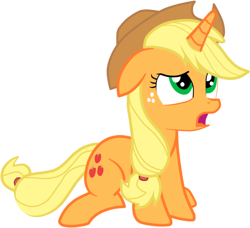 Applejack Unicorn By Scootaloo24 - My Little Pony Applejack Bebe (961x831)