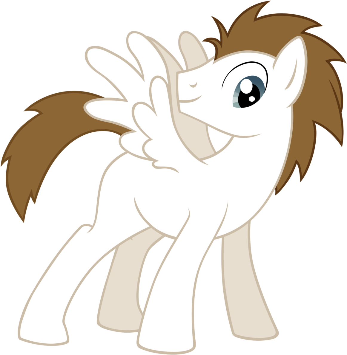 My Little Pony Clipart Pegasus Unicorn - My Little Pony Male Pegasus Base (1280x1248)