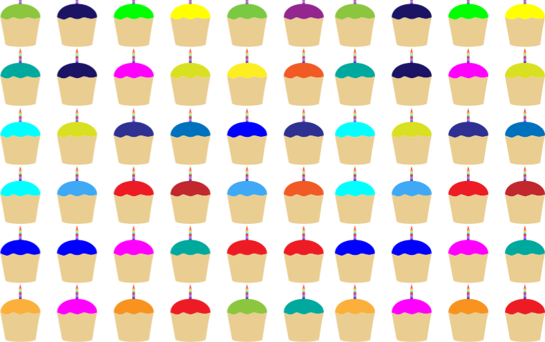 Medium Image - Bunte Kleine Kuchen Mit Kerzen Mousepads (900x565)