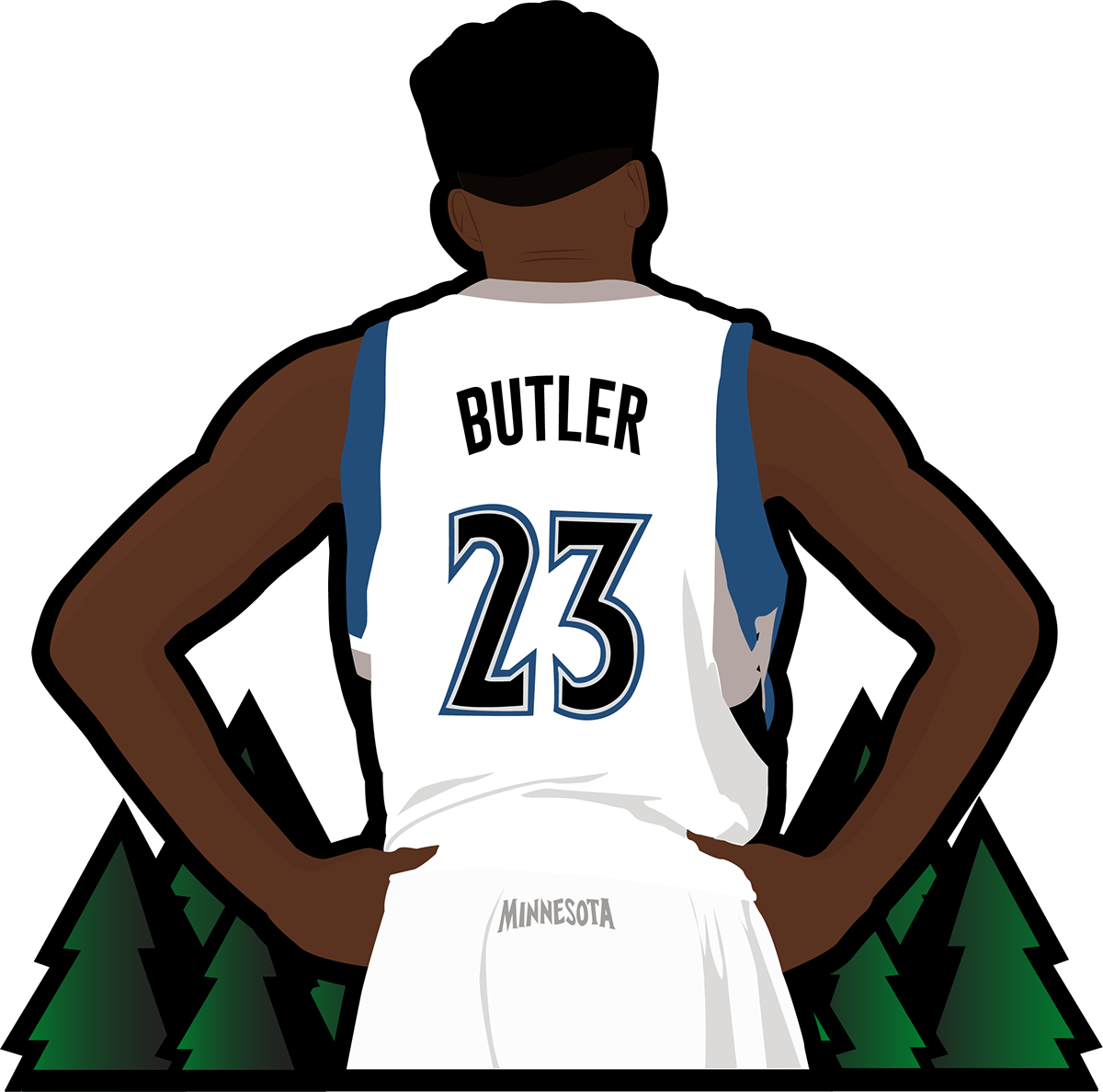 Minnesota Timberwolves Clipart Cupcake - Jimmy Butler Timberwolves Png (1200x1188)