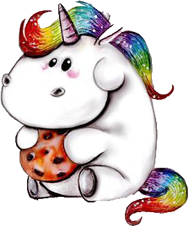 A Unicorn After My Own Heart - Unicorns Eat Cookies (350x479)