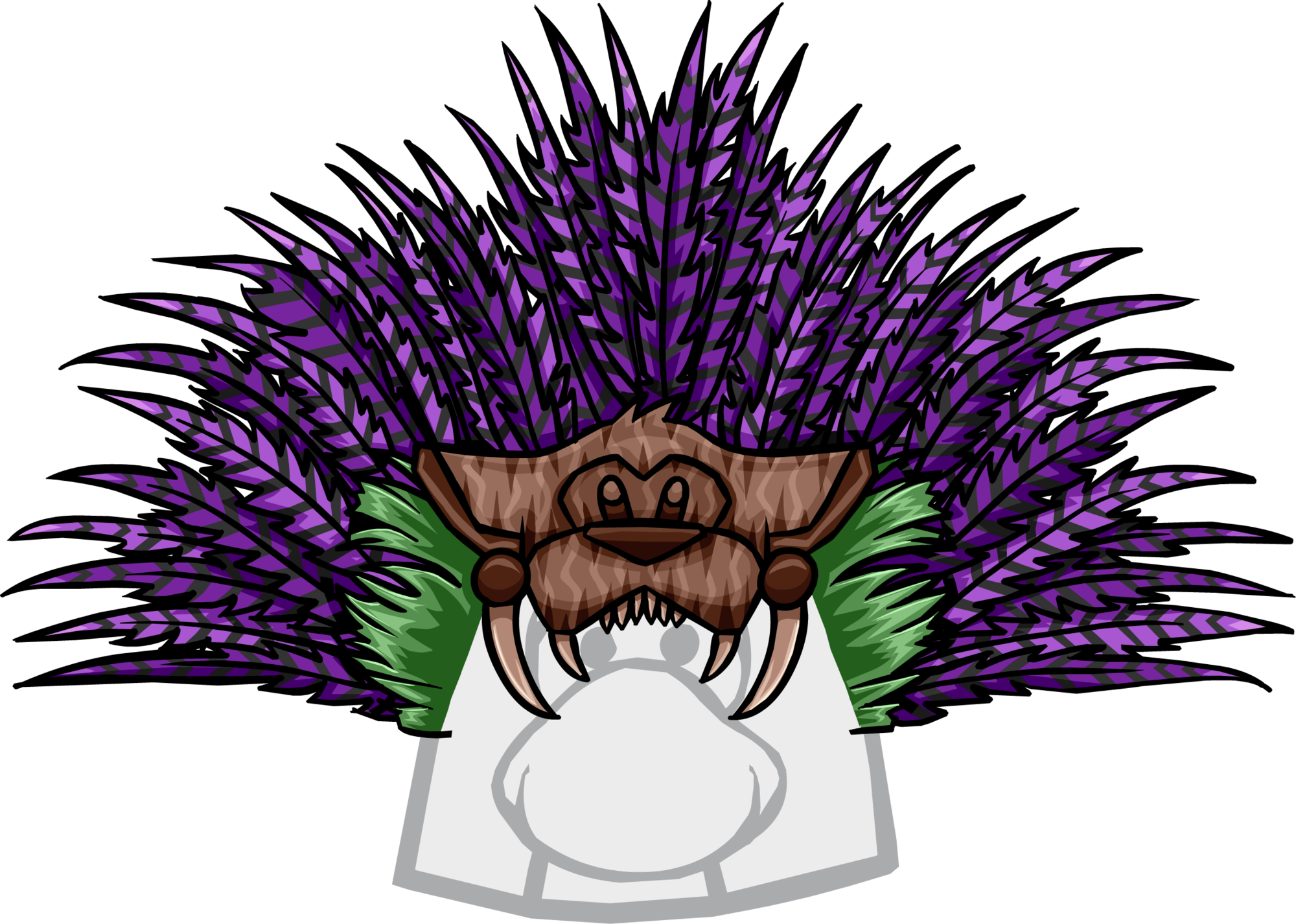 Grape Headdress - Club Penguin Optic Headset (2000x1426)