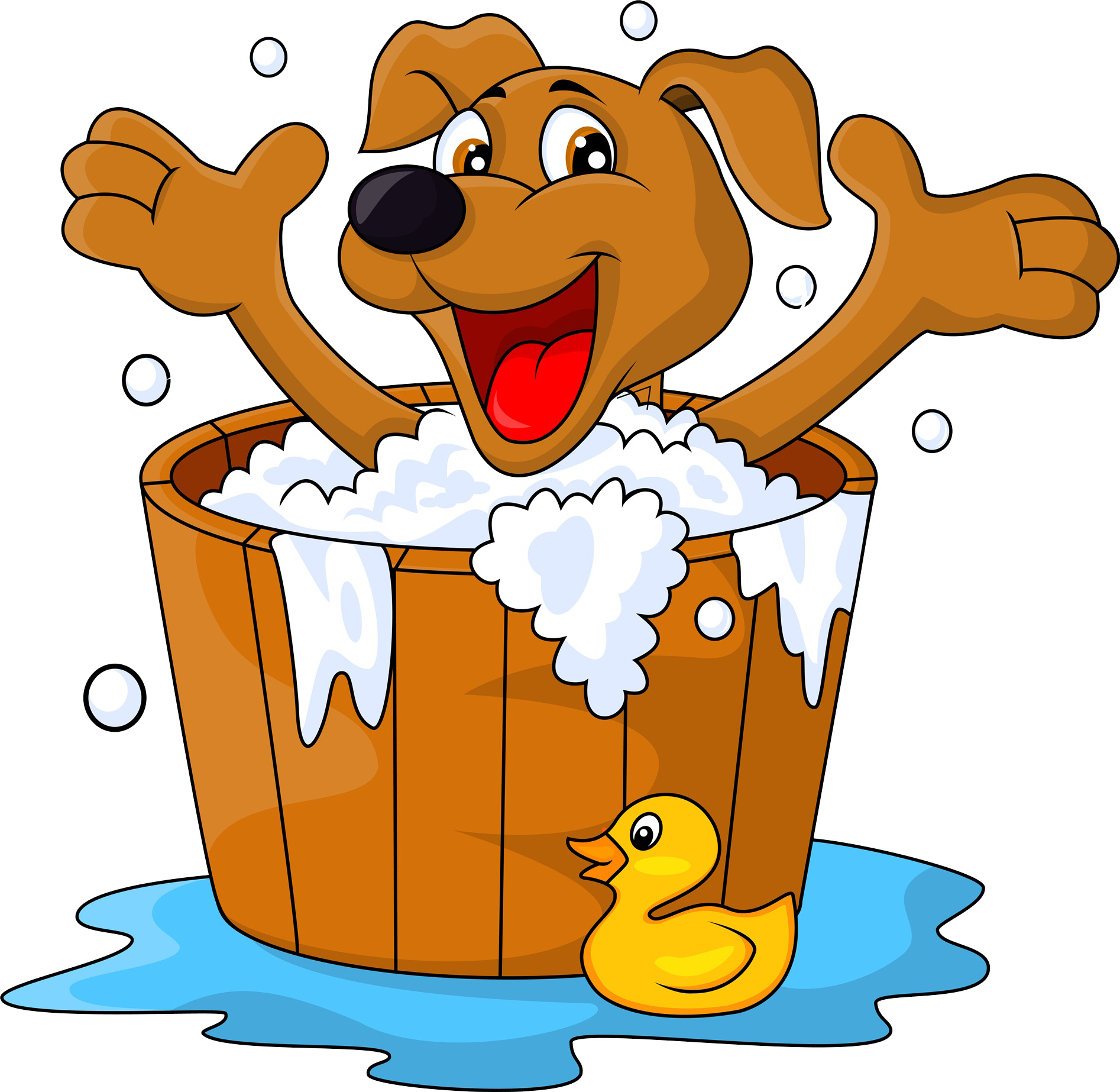 Maltese Dog Bichon Frise Pet Sitting Dog Grooming Clip - Cartoon Dog In A Bath (1894x1846)