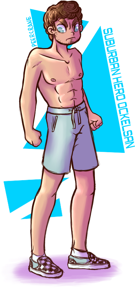 Suburban Hero Ockelsan By Peercrane - Cartoon (500x1000)
