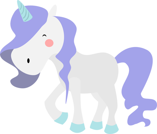 #pp-1637 Chibi Unicorn - High Chair (500x427)