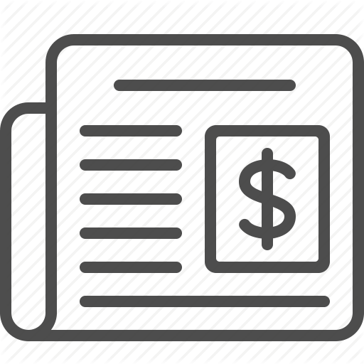 Newspaper Clipart Business News - Finance News Icon (512x512)