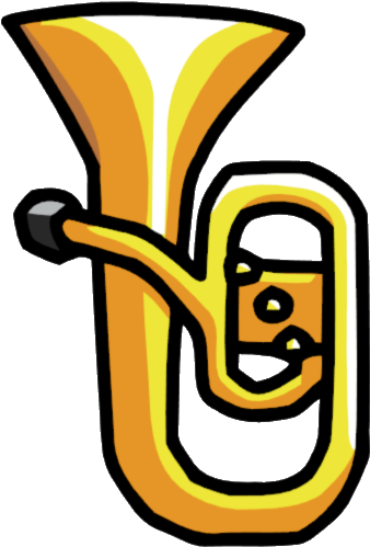 Tuba Clipart Transparent - Tuba Cartoon Png (385x527)