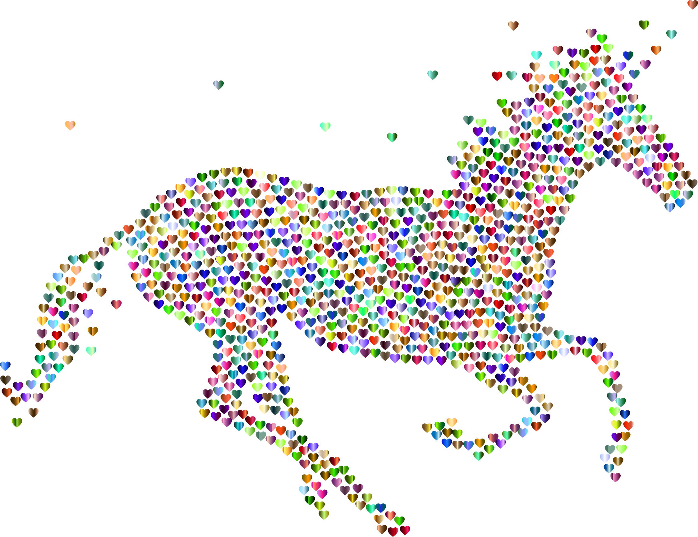Magical Unicorn Hearts 5 No Background - Unicorn No Background Clipart (2246x1729)