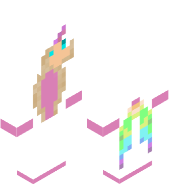 Unicorn Girl Skin 9minecraft Net - Diagram (340x360)