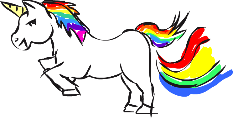 Rainbow Unicorn Farts Rainbows By Xmissmerax - Unicorn With Rainbow Farts (744x382)