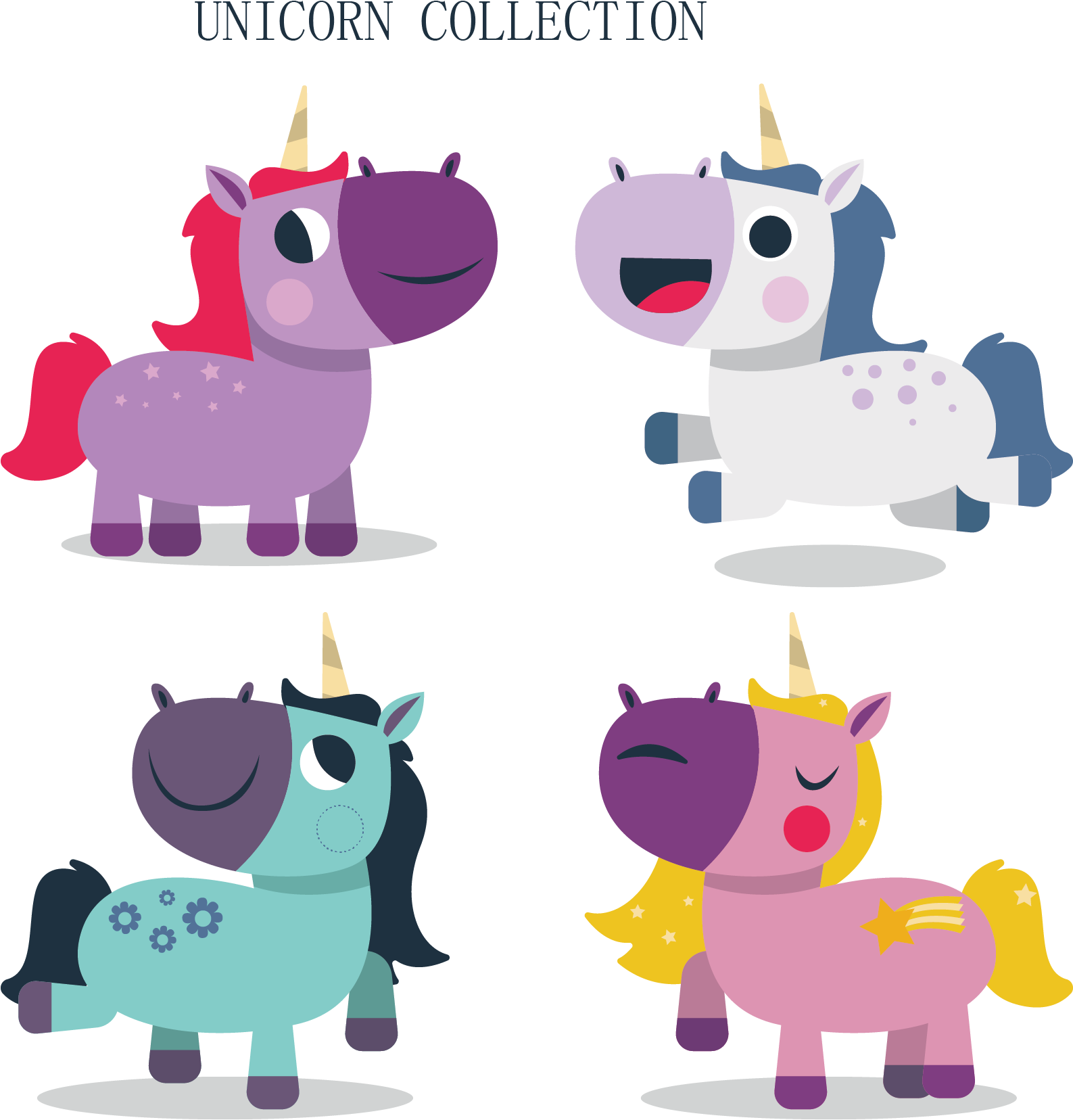 Drawing Euclidean Vector Cartoon Unicorn - Vector Graphics (1586x1670)