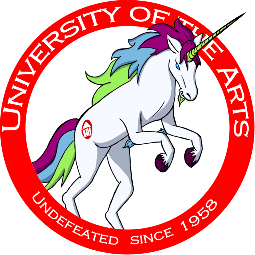 Artie The Uarts Unicorn By Ljbluefox - University Of The Arts Unicorn (894x894)