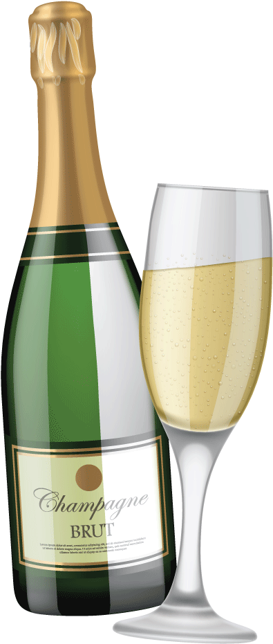 Champagne Glass Bottle Clip Art - Clip Art (500x1000)