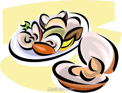 Oysters Royalty Free Vector Clip Art Illustration - Oysters Royalty Free Vector Clip Art Illustration (480x364)