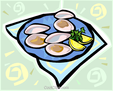 Oysters Royalty Free Vector Clip Art Illustration - Oysters Royalty Free Vector Clip Art Illustration (480x387)