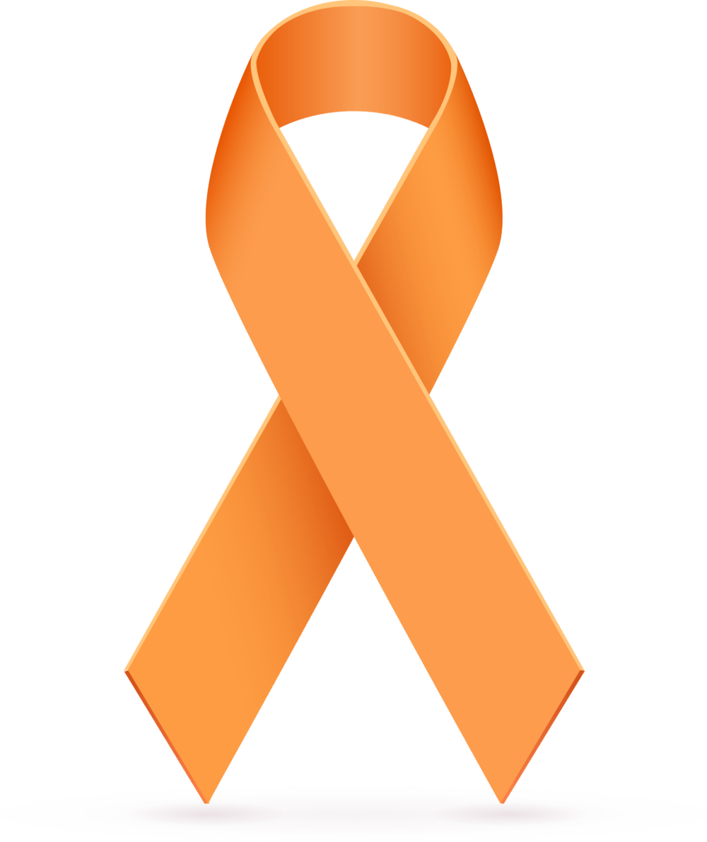 Leukemia Clipart - Orange Cancer Ribbon Png (1000x1190)