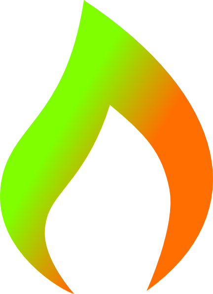 Flame Fire Green Clip Art - Green Flame Cartoon (432x595)