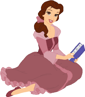 Png Files Cartoon Characters On A Transparent Background - Princess Belle Pink Dress (360x400)