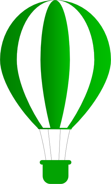 Green Clipart Hot Air Balloon - Hot Air Balloon Clip Art (360x593)